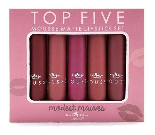 5 Labiales Italia Deluxe Mousse Matte Set Original