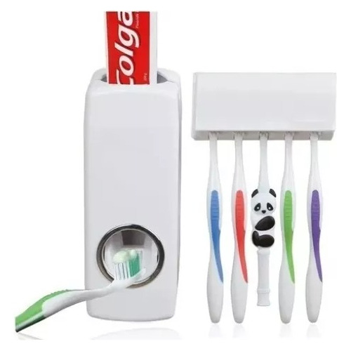 Dispensador Pasta Crema Dental Con Organizador De Cepillos