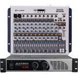 Amplificador Potência 400w Datrel + Mesa Sense1202 Ll Audio 