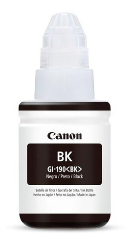 Botella Tinta Canon Gi-190 Negro, Original