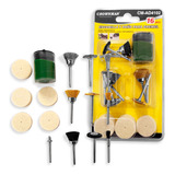 Kit Para Minitorno Escobilla Chascon Paño Pulido Dremel 16pc