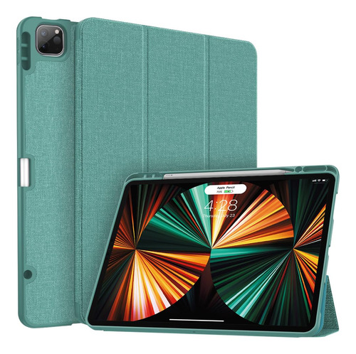 Funda Para iPad 12 Pro C/soporte De Lapiz Verde