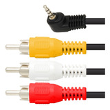 Cable Plug 3.5 Mm A 3 Plugs Rca P/videocámara 1.80 M, Ca-191