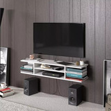 Mueble Para Tv Flotante Blanco 120x27.4x23cm Melamina 