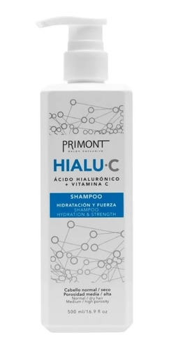 Shampoo Hidratación Con Acido Hialuronico Primont 500ml