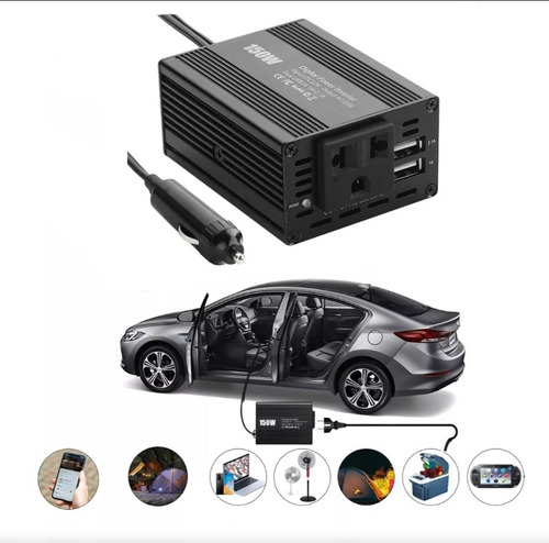 Inversor De Alta Potencia Para Coche 150 W, Doble Usb