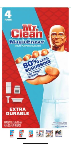 Mr. Clean Magic Eraser Esponja Multiuso - Pack X 4 Extra 