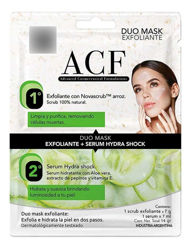 Acf Máscara Facial Duo Exfoliante 2x7gr