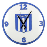 Reloj Futbol De Pared Analógico De Mdf Racing 40cm