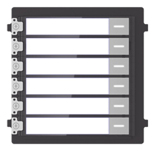 Módulo De Botones Para Videoportero Modular 6 Monitores Color Negro