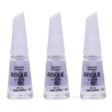 Kit Esmalte Risque Technology Cobertura Brilhante 3 Unidades