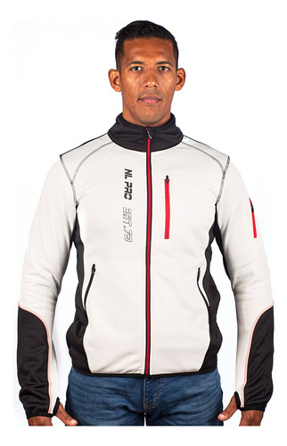 Poleron Hombre Northland Pro Str Hakon White/black