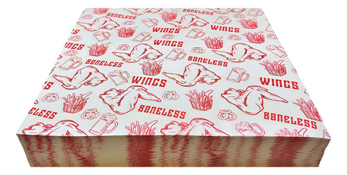 1000 Hojas 30x30 Papel Grado Alimenticio Encerado Alitas Bon