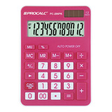 Calculadora De Mesa 12 Digitos Rosa Pc286pk Procalc