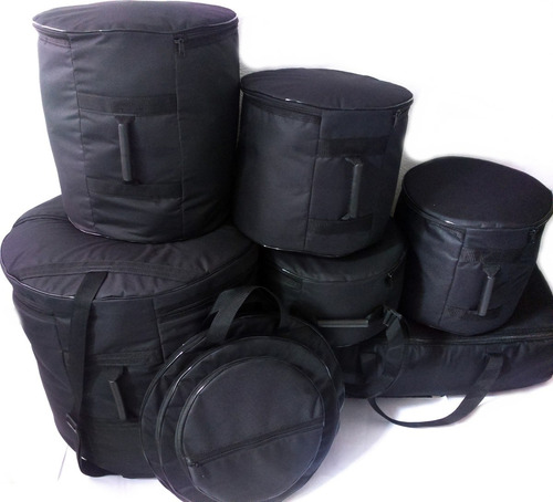 Kit Bag Capa Para Bateria 6 Peças Pronta Entrega Com Espumas