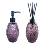 Porta Sabonete Liquido Difusor Aromatizador Lavabo Luxo Cor Roxo