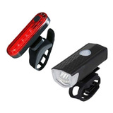 Kit Farol Bike Recarregável Led Potente Dianteiro E Traseiro