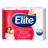 Papel Higiénico Elite Cuidado Clásico 6x30mts 