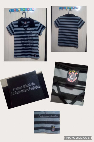Camisa Polo Oficial - Corinthians -tam.g - Feminina-seminova