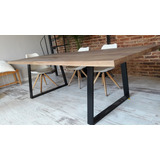 Mesa Living Comedor Industrial Hierro Y Madera