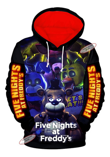Fnaf Sudadera Five Nights At Freddys Animatronicos Peluche