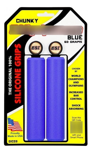Puños Esi Grips Chunky Blue  Original Made In Usa 