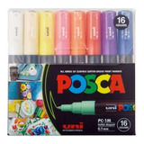 Marcadores Posca Uni Pc 1m X16 Colores