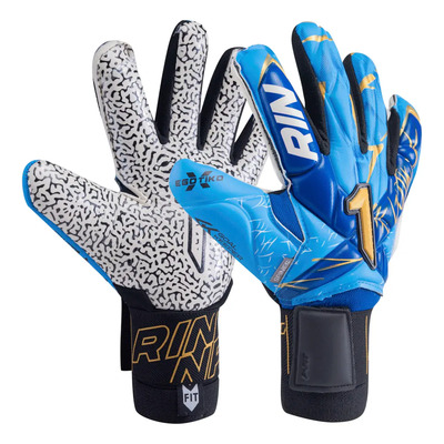 Guante Portero Rinat Egotiko Prime Con Varillas | Sporta Mx Color Azul \u002F Oro Talla 6 | Envío gratis