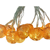 Cordão Led Decorativo 10 Globinhos Rose Gold 1,5mt Taschibra
