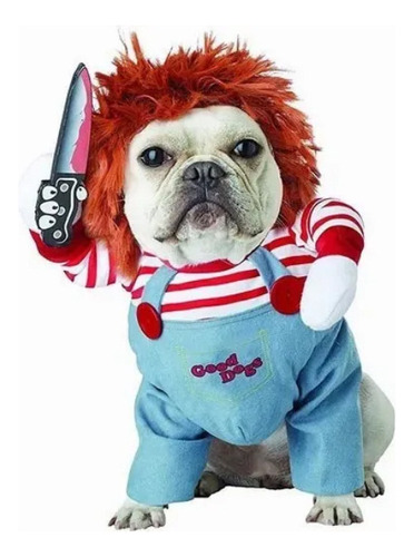 Fantasia De Halloween Pets Dogs Deadly Doll Chucky Tamanho L