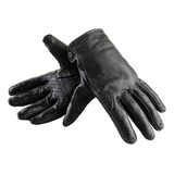 Guantes Cuero Moto Con Protecciones Verano Mujer Stav Color Negro Talle M