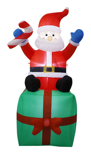 Inflables Santa Claus Navideños Exterior Decoración Con Led