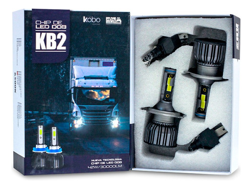 Kit Foco Led Kb2 Chip Dob 42w 12/24v Cooler Gtx Auto Camion Foto 6