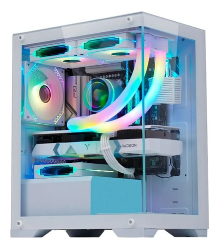 Gabinete Aquário Micro Atx Poseidon Vidro Temperado Sem Fans