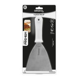 Espatula Reta 4 Inox Chapa Chapeiro Lanches Cozinha Cor Branco