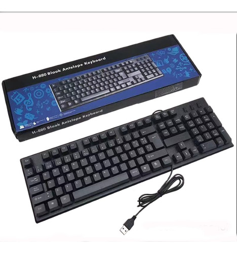 Teclado Elegante Suave Alambrico Usb 2.0 Con Tecla Ñ