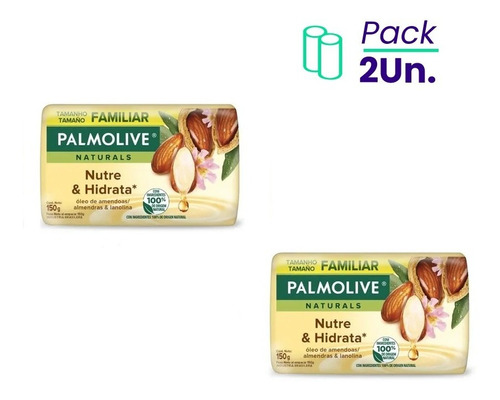 Jabón En Barra Nutre & Hidrata Palmolive 150g Pack X2