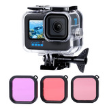 Carcasa Estanca De Buceo Gopro Hero 12/11/10/9 Negro Ac...