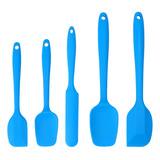 Espátulas De Silicona Kit Para Cocina Hornear Azul 5uds