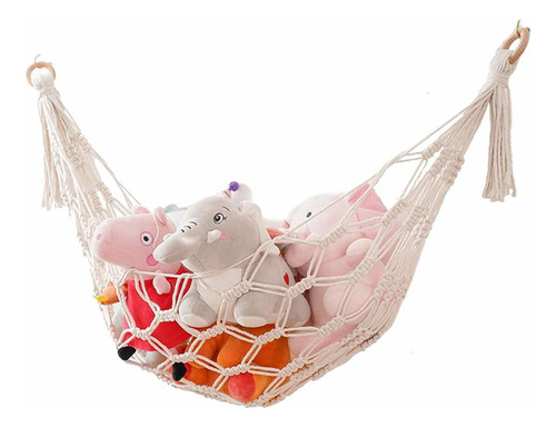 Hamaca De Peluche Boho | Organizador De Juguetes