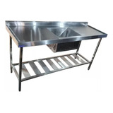 Pia Industrial Aço Inox 110cm X 60cm X 90cm + Cuba 50x40x30