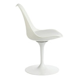 Silla Tulip Asiento Acolchado Base De Metal Pedestal