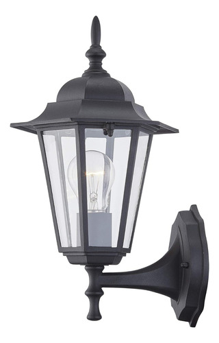 Pack 2 Farol Aplique De Pared Estilo Clasico Exterior Negro