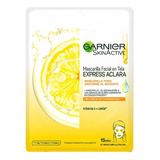 Mascarilla Facial En Tela Garnier Skin Active Express Aclara