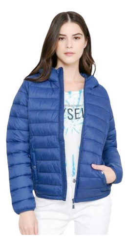 Campera Inflable Mujer Con Capucha