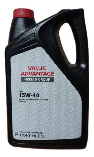 Garrafa Aceite Multigrado Nissan 15w40 Value Advantage