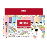 Resaltador Filgo Text Marker Pastel X18 Colores Chato