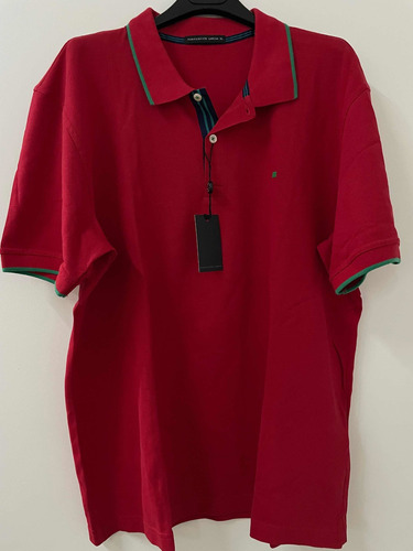 Polo Purificacion Garcia Talla Xl Roja/logo Verde