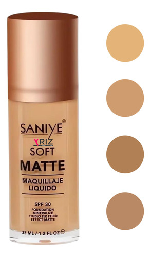 Maquillaje Soft Matte Larga Duración Cobertura Alta Saniye