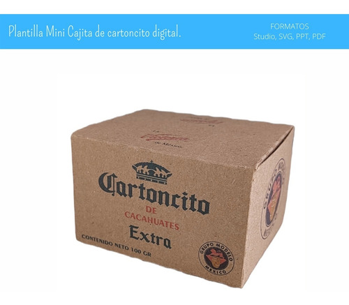 Mini Cartoncito Botanero Corona Plantilla Editable